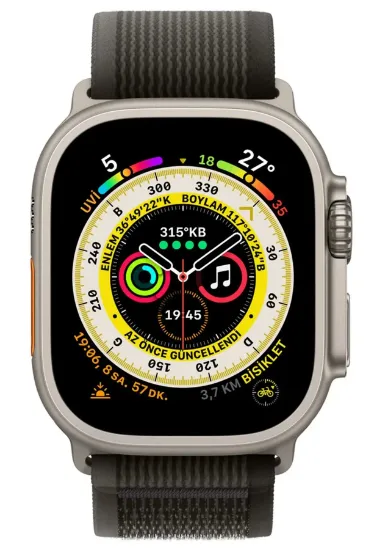 Newface Apple Watch 38mm Trail Kordon - Siyah-Gri resmi