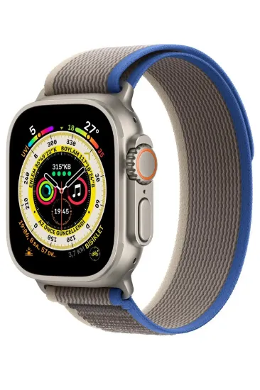Newface Apple Watch 38mm Trail Kordon - Mavi-Gri resmi