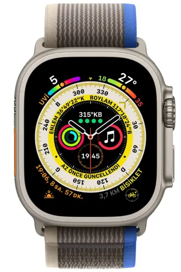 Newface Apple Watch 38mm Trail Kordon - Mavi-Gri resmi