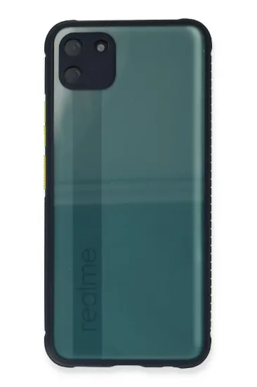 Newface Realme C11 Kılıf Miami Şeffaf Silikon - Lacivert resmi