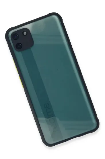 Newface Realme C11 Kılıf Miami Şeffaf Silikon - Lacivert resmi