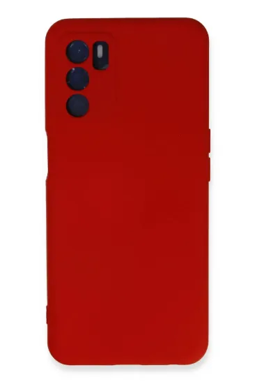 Newface Oppo A16 Kılıf Nano içi Kadife Silikon - Kırmızı resmi