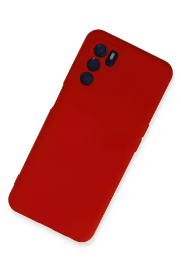 Newface Oppo A16 Kılıf Nano içi Kadife Silikon - Kırmızı resmi