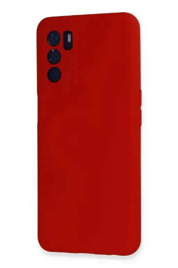 Newface Oppo A16 Kılıf Nano içi Kadife Silikon - Kırmızı resmi