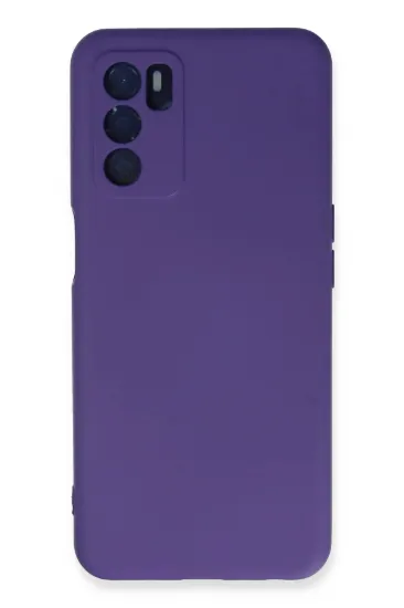 Newface Oppo A16 Kılıf Nano içi Kadife Silikon - Mor resmi