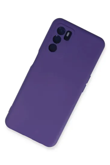 Newface Oppo A16 Kılıf Nano içi Kadife Silikon - Mor resmi