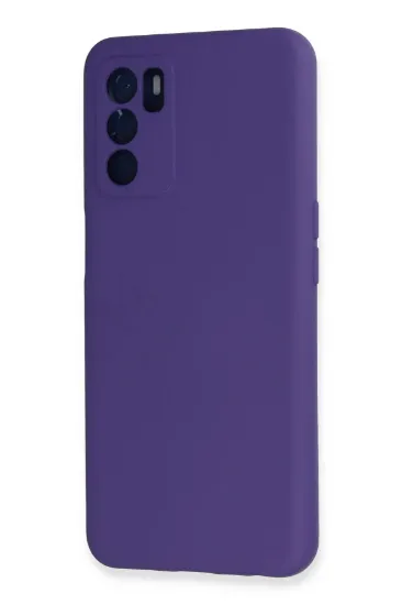 Newface Oppo A16 Kılıf Nano içi Kadife Silikon - Mor resmi