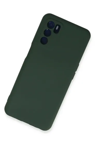 Newface Oppo A16 Kılıf Nano içi Kadife Silikon - Koyu Yeşil resmi