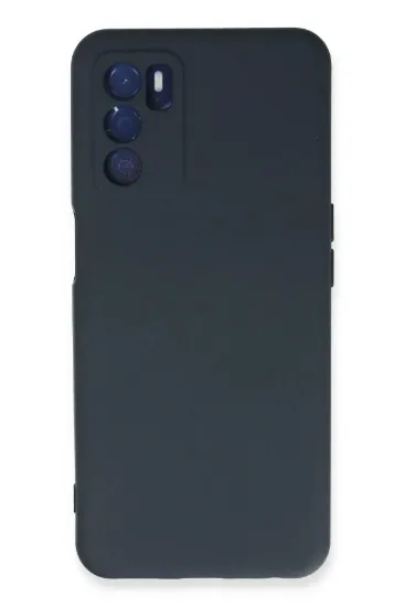 Newface Oppo A16 Kılıf Nano içi Kadife Silikon - Lacivert resmi