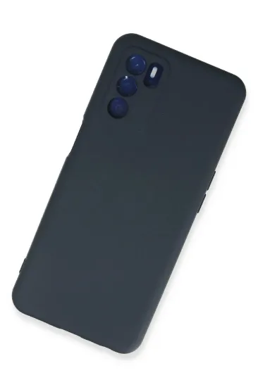 Newface Oppo A16 Kılıf Nano içi Kadife Silikon - Lacivert resmi
