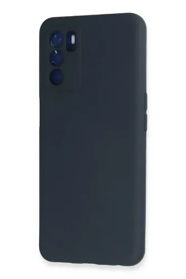 Newface Oppo A16 Kılıf Nano içi Kadife Silikon - Lacivert resmi