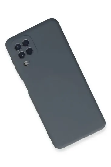 Newface Samsung Galaxy A22 Kılıf Nano içi Kadife Silikon - Gri resmi