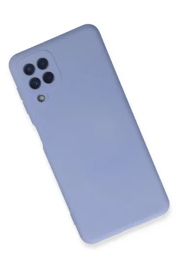 Newface Samsung Galaxy A22 Kılıf Nano içi Kadife Silikon - Lila resmi