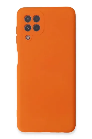 Newface Samsung Galaxy A22 Kılıf Nano içi Kadife Silikon - Turuncu resmi