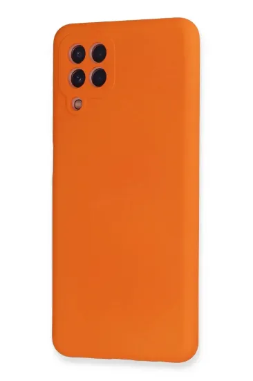 Newface Samsung Galaxy A22 Kılıf Nano içi Kadife Silikon - Turuncu resmi
