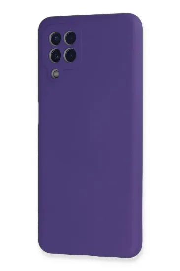 Newface Samsung Galaxy A22 Kılıf Nano içi Kadife Silikon - Mor resmi