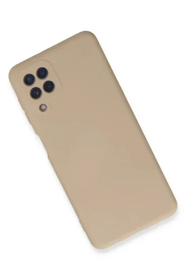 Newface Samsung Galaxy A22 Kılıf Nano içi Kadife Silikon - Pudra resmi