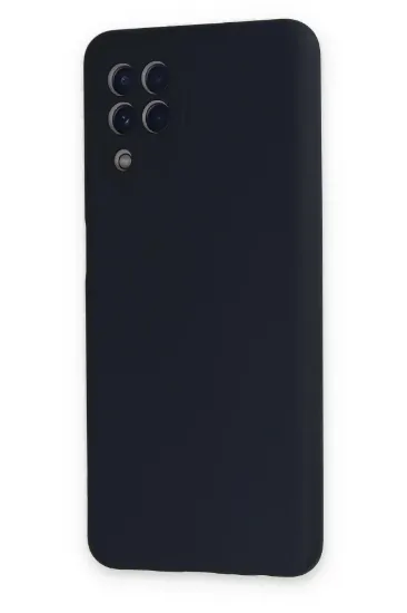 Newface Samsung Galaxy A22 Kılıf Nano içi Kadife Silikon - Lacivert resmi