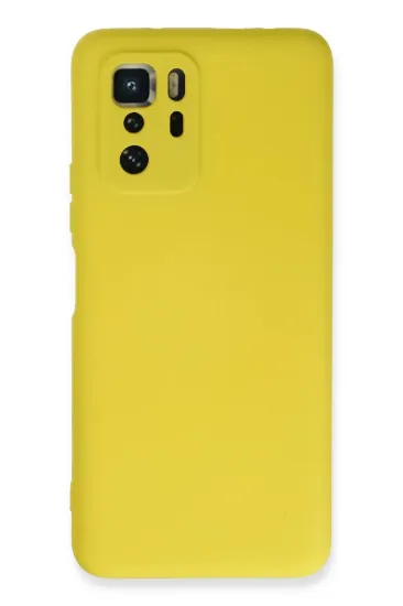Newface Xiaomi Poco X3 GT Kılıf Nano içi Kadife Silikon - Sarı resmi