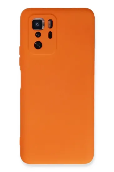 Newface Xiaomi Poco X3 GT Kılıf Nano içi Kadife Silikon - Turuncu resmi