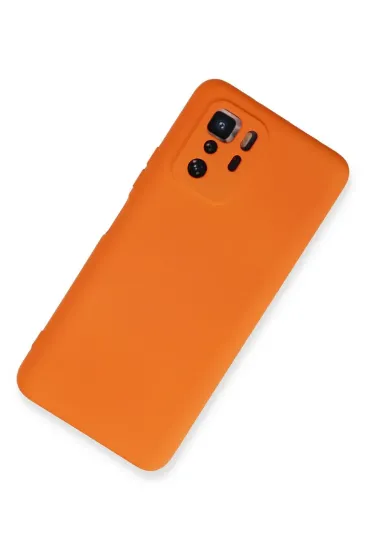 Newface Xiaomi Poco X3 GT Kılıf Nano içi Kadife Silikon - Turuncu resmi