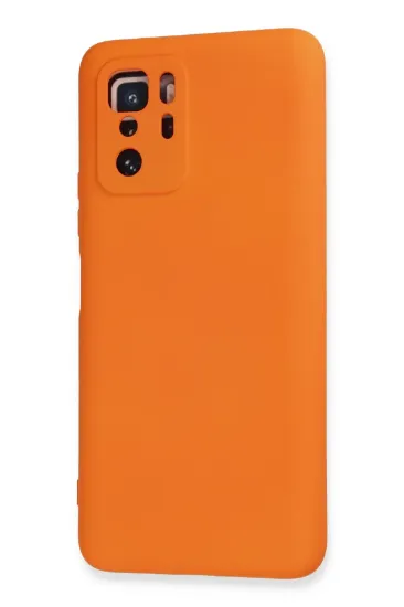Newface Xiaomi Poco X3 GT Kılıf Nano içi Kadife Silikon - Turuncu resmi