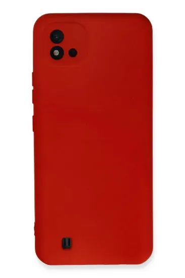 Newface Realme C11 2021 Kılıf Nano içi Kadife Silikon - Kırmızı resmi