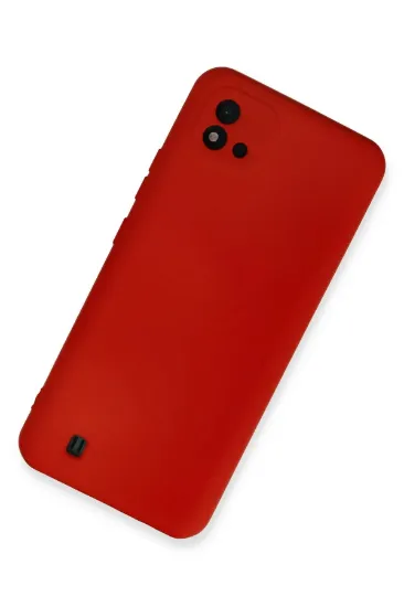 Newface Realme C11 2021 Kılıf Nano içi Kadife Silikon - Kırmızı resmi