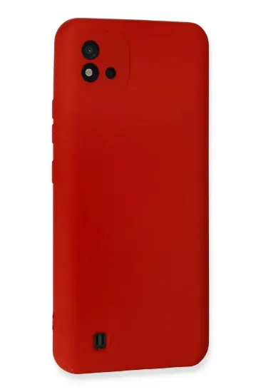 Newface Realme C11 2021 Kılıf Nano içi Kadife Silikon - Kırmızı resmi