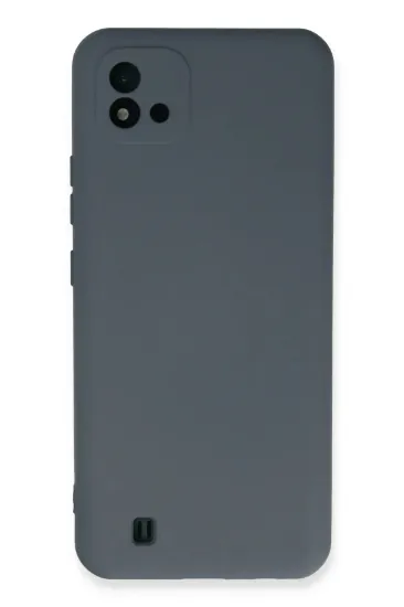 Newface Realme C11 2021 Kılıf Nano içi Kadife Silikon - Gri resmi