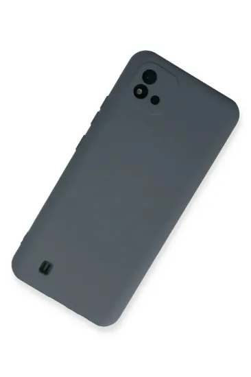 Newface Realme C11 2021 Kılıf Nano içi Kadife Silikon - Gri resmi
