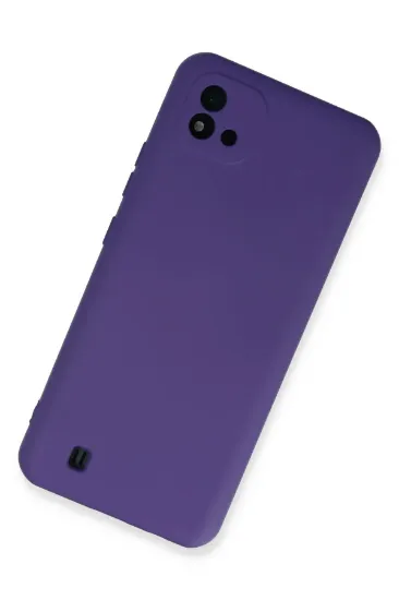 Newface Realme C11 2021 Kılıf Nano içi Kadife Silikon - Mor resmi