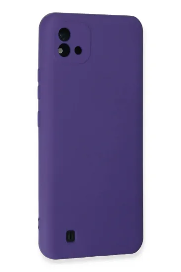 Newface Realme C11 2021 Kılıf Nano içi Kadife Silikon - Mor resmi