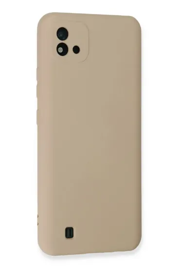 Newface Realme C11 2021 Kılıf Nano içi Kadife Silikon - Pudra resmi