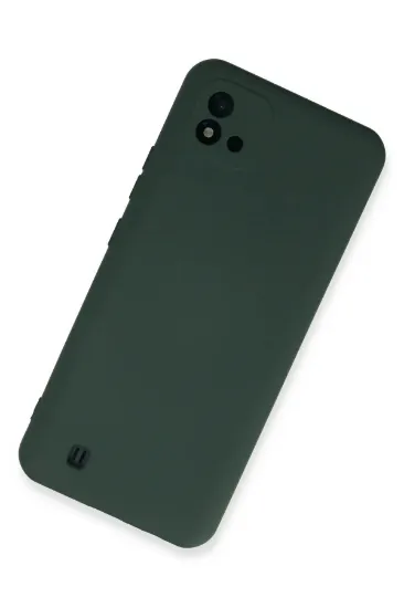 Newface Realme C11 2021 Kılıf Nano içi Kadife Silikon - Koyu Yeşil resmi
