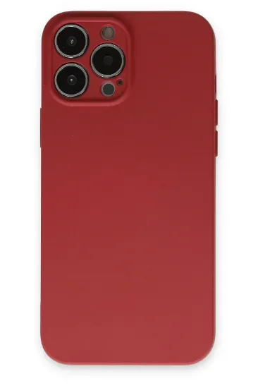 Newface iPhone 13 Pro Kılıf Nano içi Kadife Silikon - Kiremit resmi