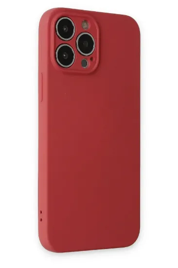 Newface iPhone 13 Pro Kılıf Nano içi Kadife Silikon - Kiremit resmi