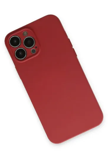 Newface iPhone 13 Pro Kılıf Nano içi Kadife Silikon - Kiremit resmi
