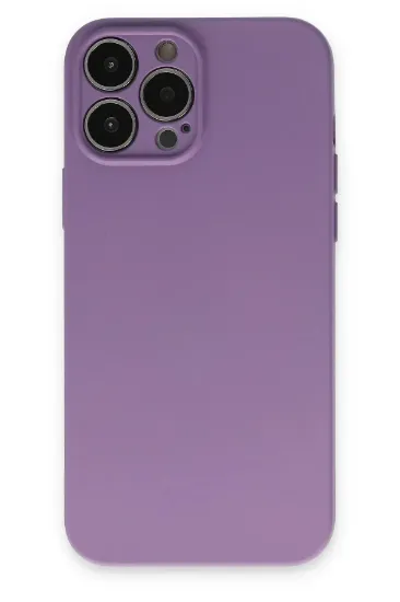 Newface iPhone 13 Pro Kılıf Nano içi Kadife Silikon - Koyu Lila resmi