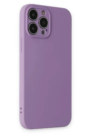 Newface iPhone 13 Pro Kılıf Nano içi Kadife Silikon - Koyu Lila resmi