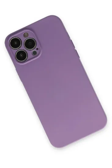 Newface iPhone 13 Pro Kılıf Nano içi Kadife Silikon - Koyu Lila resmi