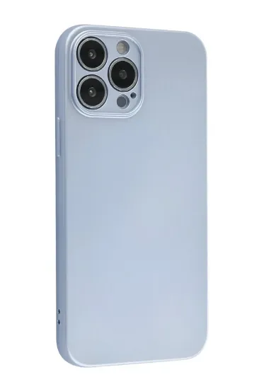 Newface iPhone 13 Pro Max Kılıf Nano içi Kadife Silikon - Sky Blue resmi