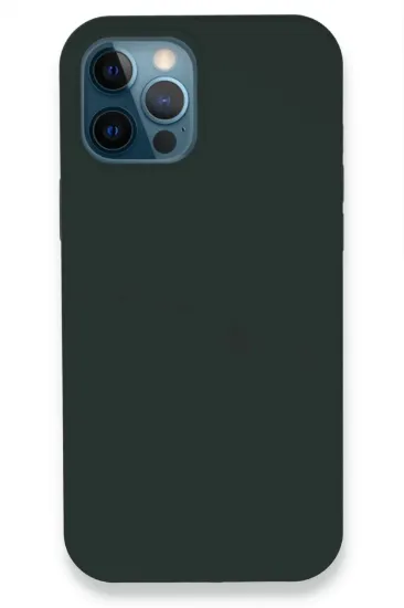 Newface iPhone 12 Pro Kılıf Lansman Legant Silikon - Koyu Yeşil resmi