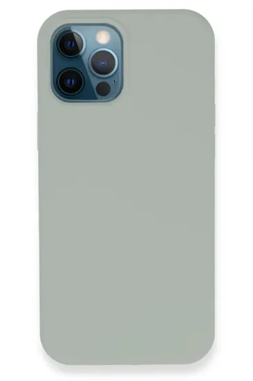 Newface iPhone 12 Pro Kılıf Lansman Legant Silikon - Açık Gri resmi
