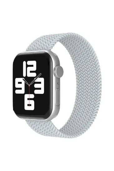 Newface Apple Watch 38mm Ayarlı Solo Silikon Kordon - Beyaz resmi
