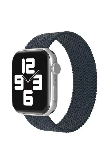 Newface Apple Watch 42mm Ayarlı Solo Silikon Kordon - Füme resmi