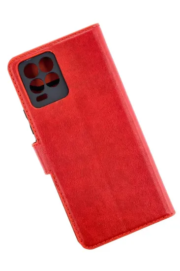 Newface Realme 8 Pro Kılıf Trend S Plus Kapaklı Kılıf - Kırmızı resmi