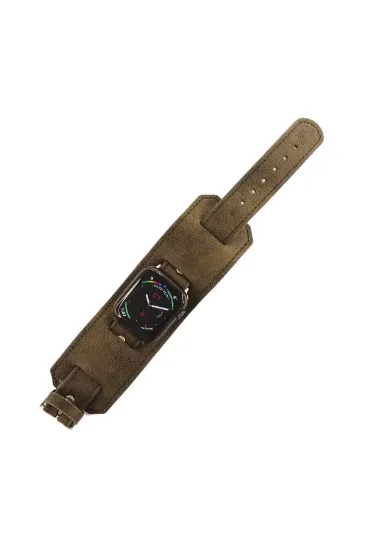 Newface Apple Watch 42mm NL17 Deri Kordon - Kahverengi resmi