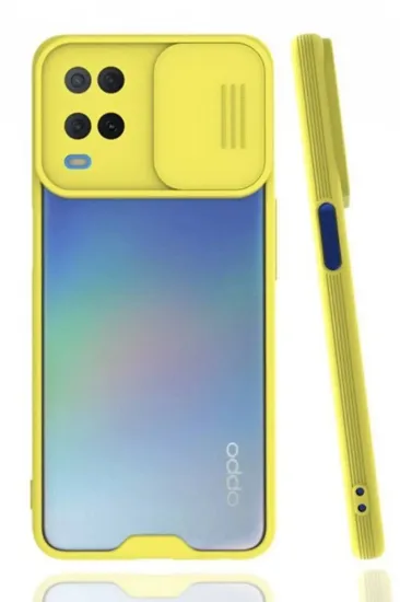 Newface Realme 8 Kılıf Platin Kamera Koruma Silikon - Sarı resmi