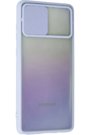 Newface Samsung Galaxy A81 / Note 10 Lite Kılıf Palm Buzlu Kamera Sürgülü Silikon - Lila resmi